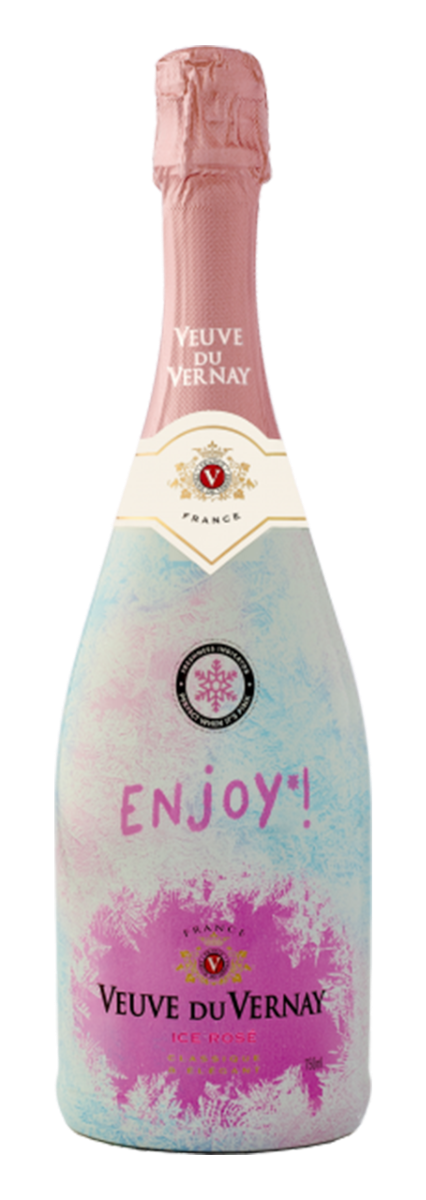 Veuve du Vernay, Vin Mousseux ICE, Rosé, Thermo label  